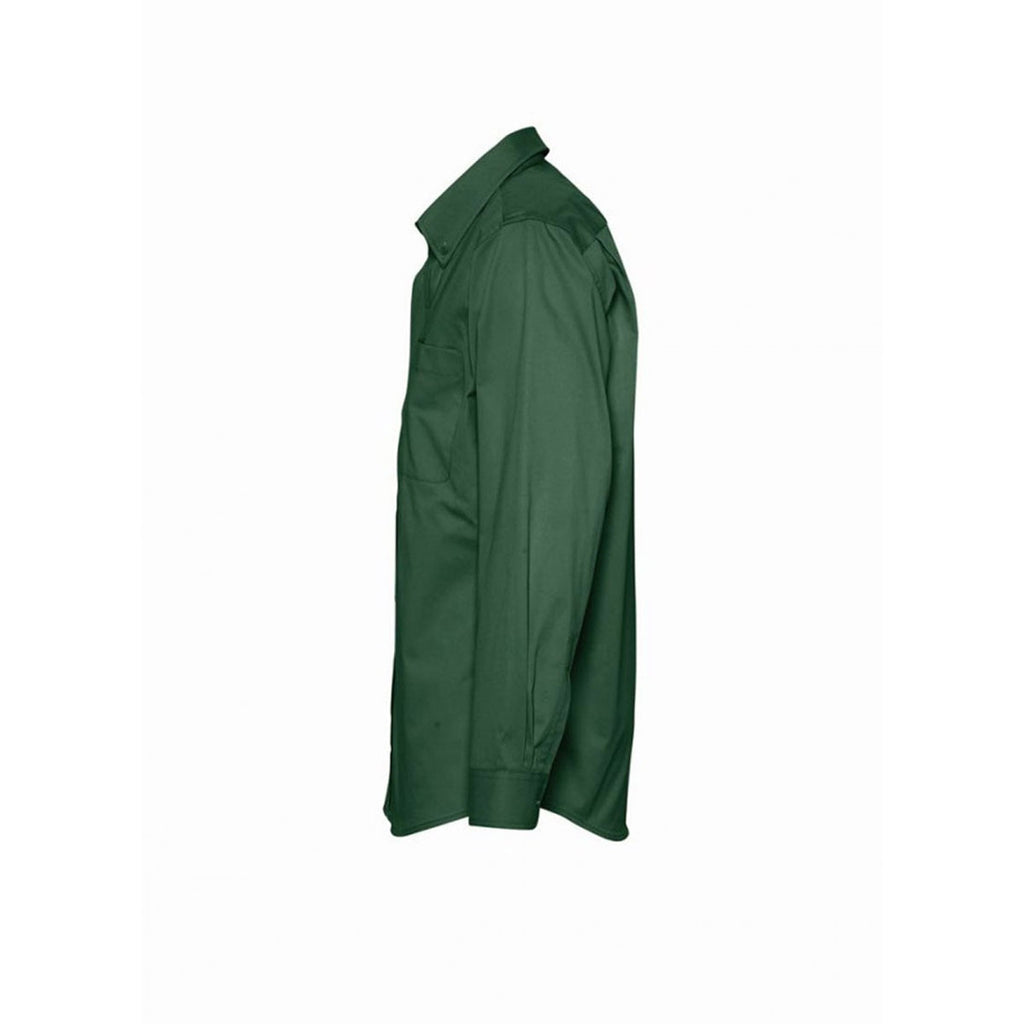 SOL'S Men's Bottle Green Bel-Air Long Sleeve Twill Shirt