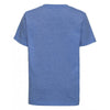 Russell Youth Blue Marl V Neck HD T-Shirt