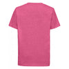 Russell Youth Pink Marl V Neck HD T-Shirt