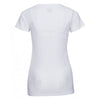 Russell Women's White V Neck HD T-Shirt