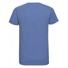 Russell Men's Blue Marl V Neck HD T-Shirt