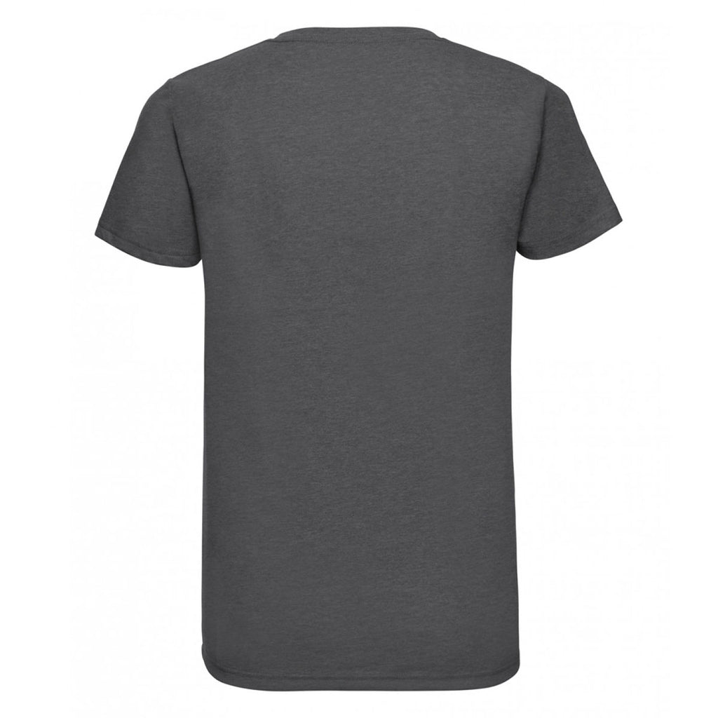 Russell Men's Grey Marl V Neck HD T-Shirt