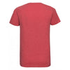 Russell Men's Red Marl V Neck HD T-Shirt