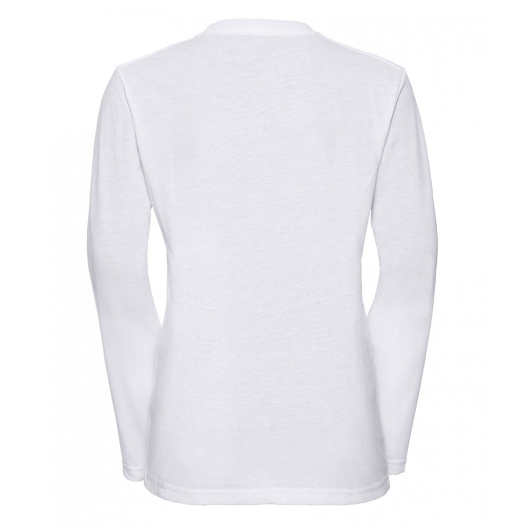 Russell Youth White Long Sleeve HD T-Shirt