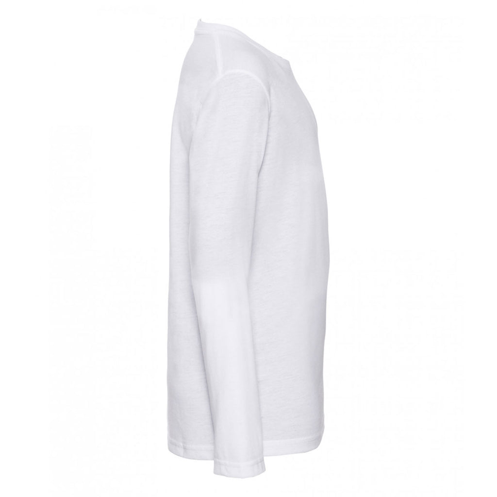Russell Youth White Long Sleeve HD T-Shirt