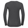 Russell Women's Grey Marl Long Sleeve HD T-Shirt