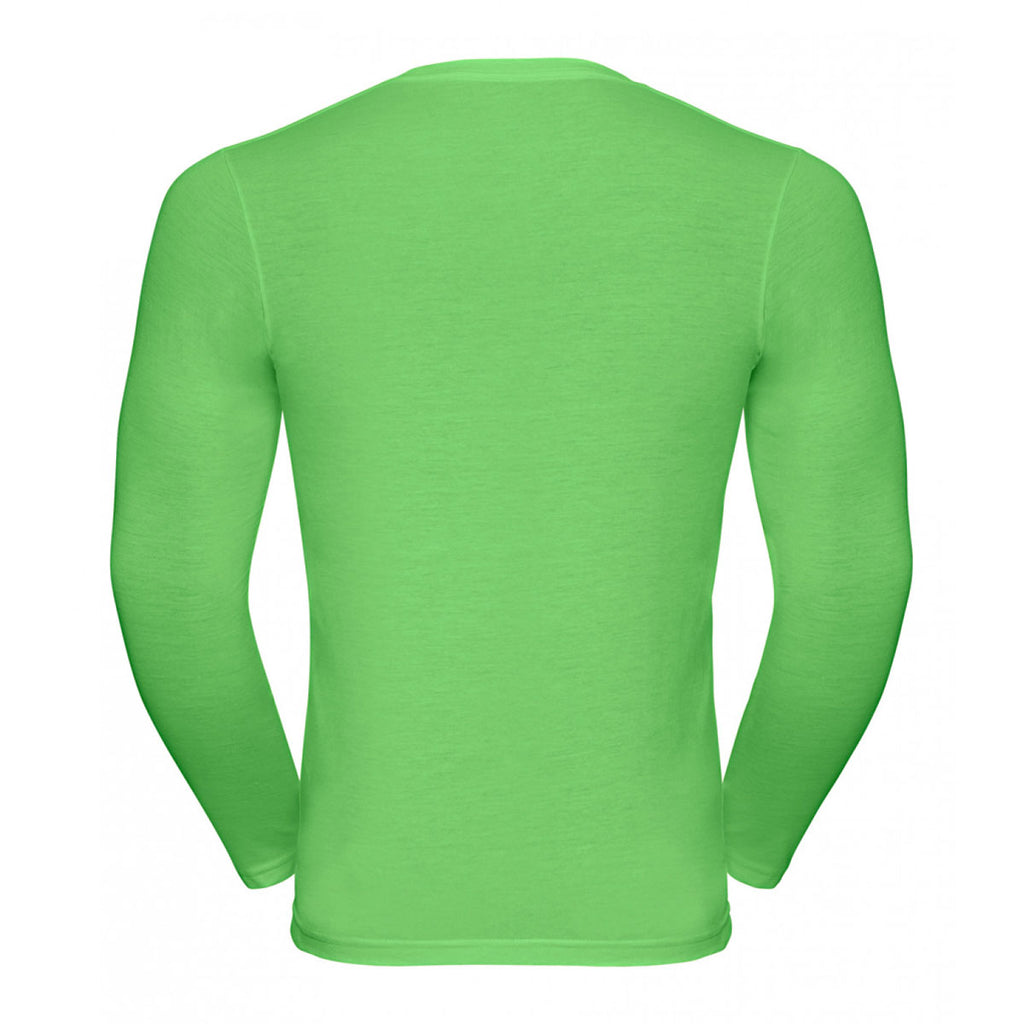 Russell Men's Green Marl Long Sleeve HD T-Shirt