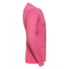 Russell Men's Pink Marl Long Sleeve HD T-Shirt