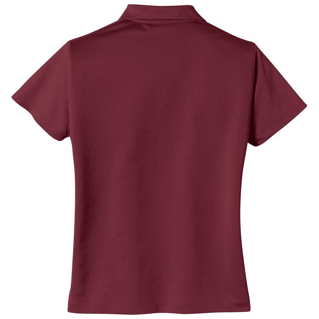 Nike Women's Dark Red Tech Basic Dri-FIT S/S Polo