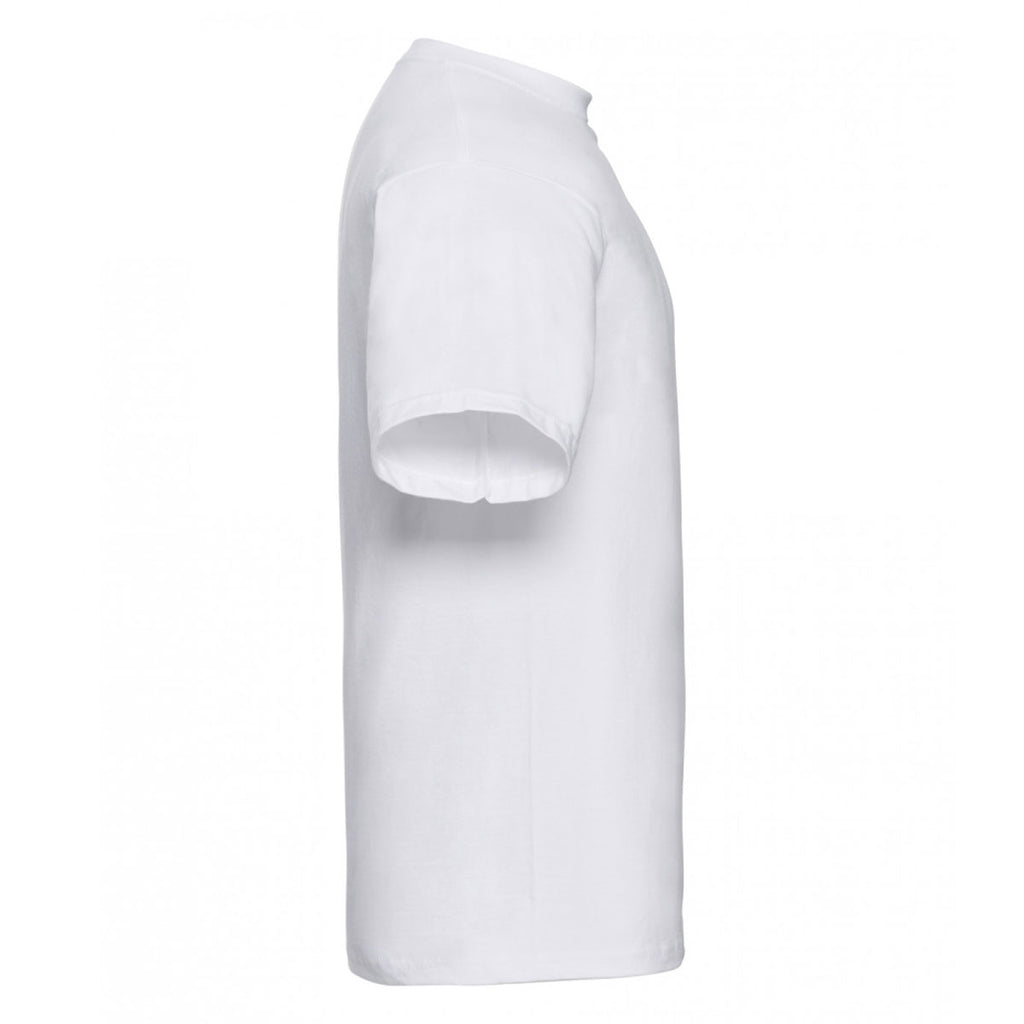 Russell Men's White Classic Heavyweight Combed Cotton T-Shirt