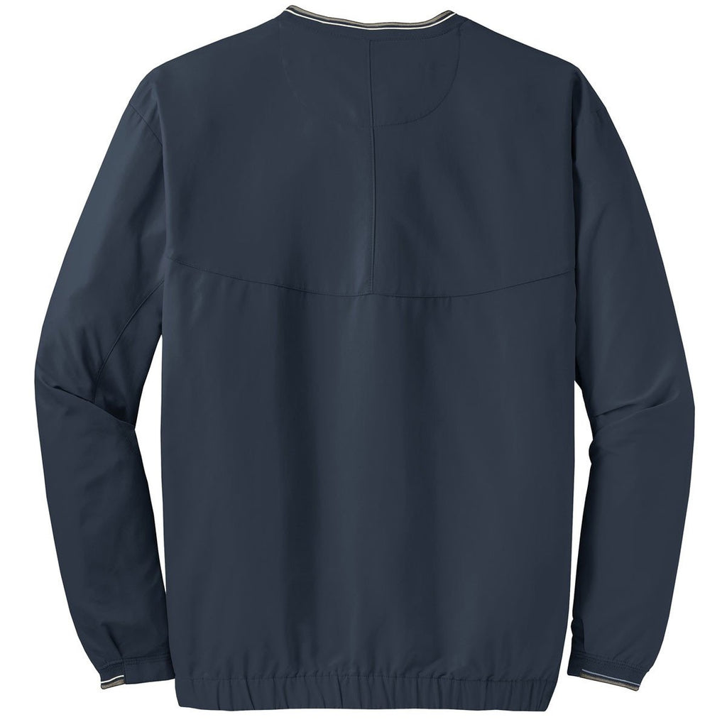 Nike Men's Navy V-Neck L/S Wind Shirt