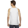 American Apparel Men's Ash White Stripe Fine Jersey Tank