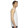 American Apparel Men's Ash White Stripe Fine Jersey Tank