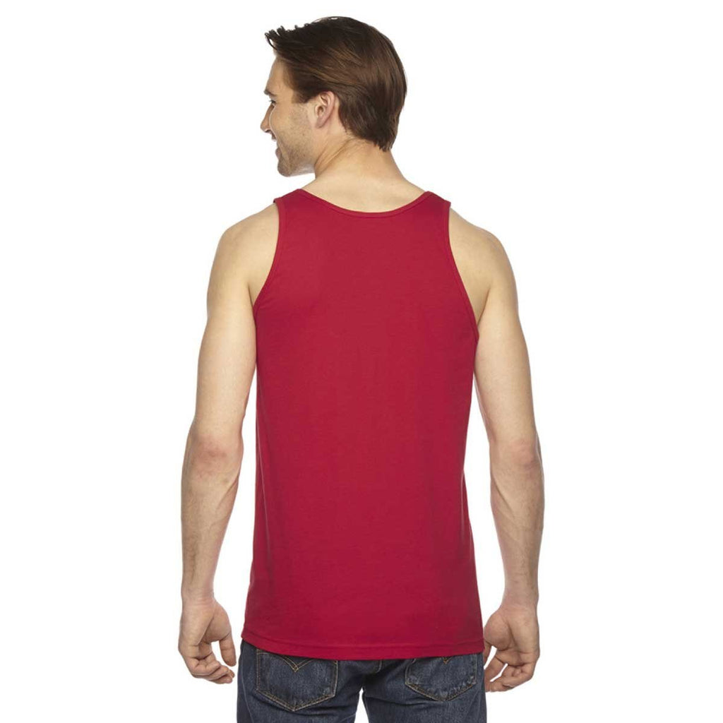 American Apparel Men's Red Fine Jersey Tank