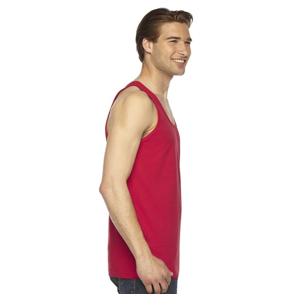 American Apparel Men's Red Fine Jersey Tank