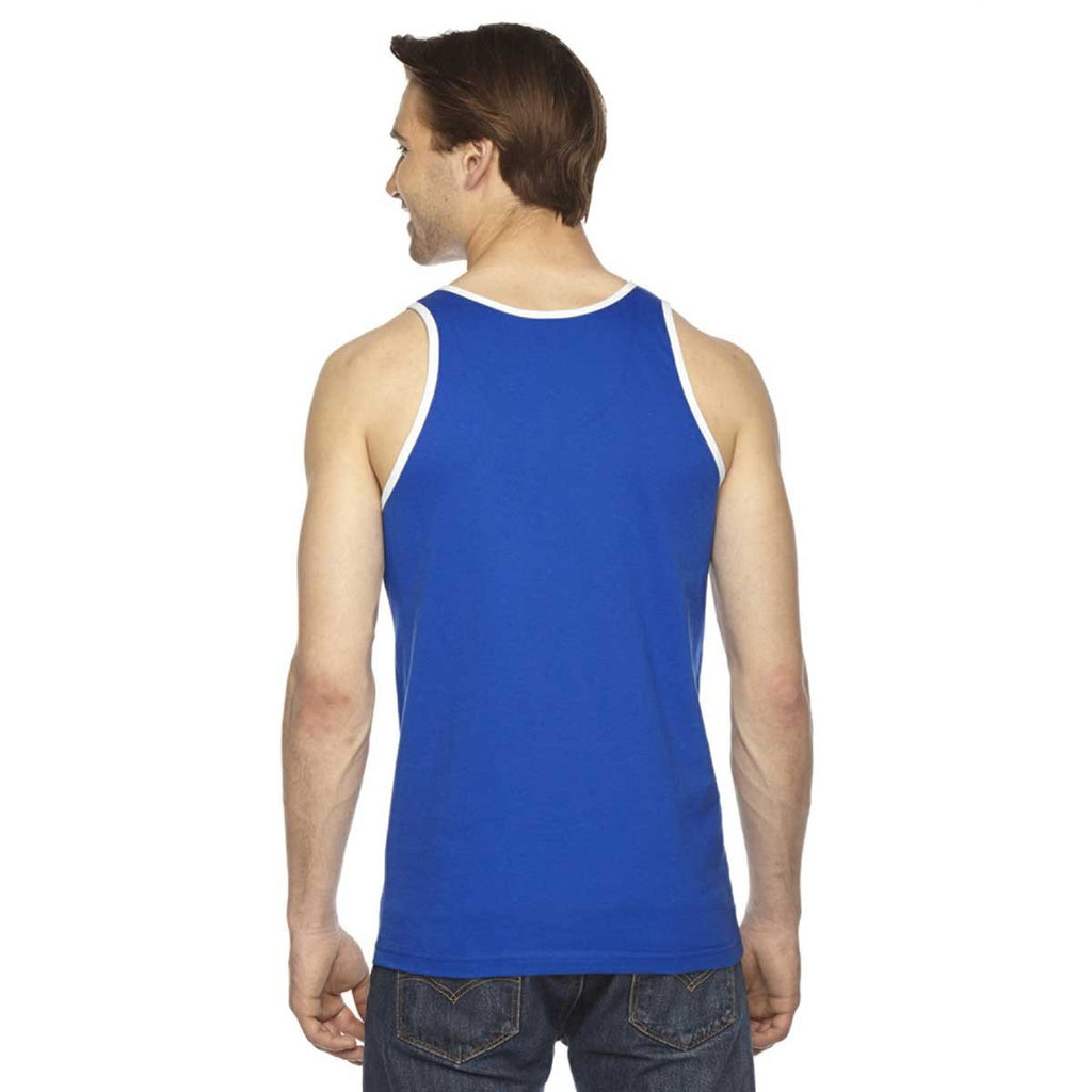 American Apparel Unisex Royal Blue/White Fine Jersey Tank