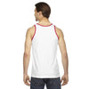 American Apparel Men's White/Red Fine Jersey Tank