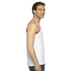 American Apparel Men's White/Red Fine Jersey Tank