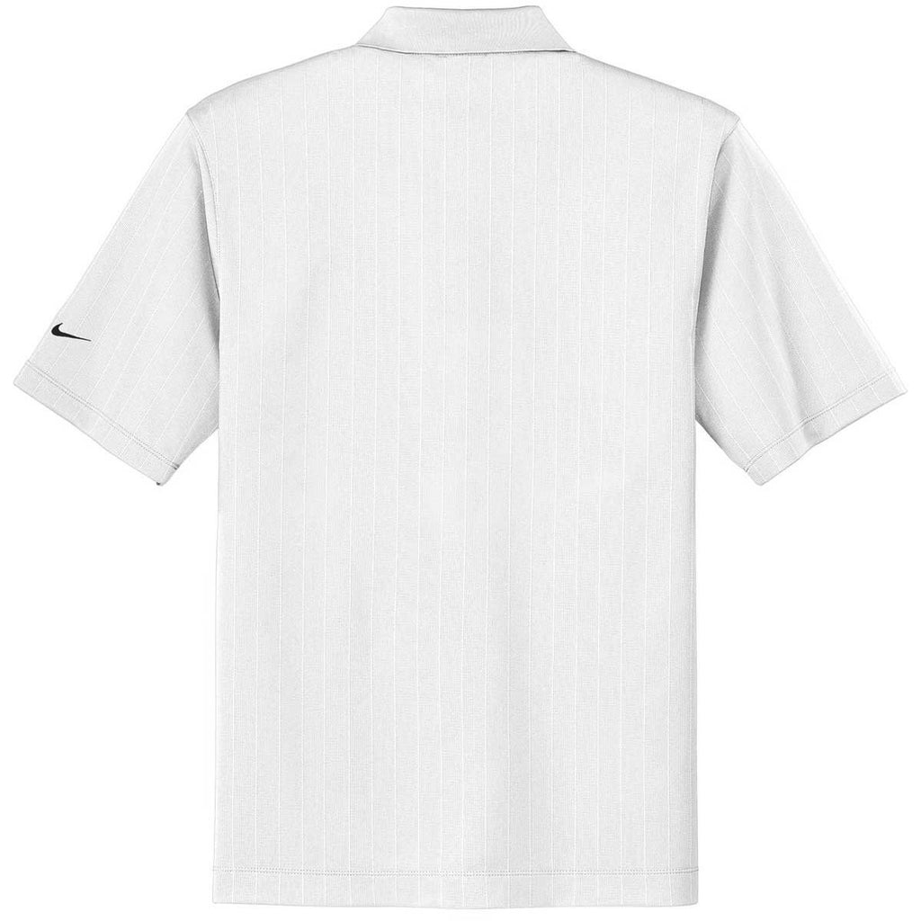 Nike Men's White Dri-FIT S/S Textured Polo