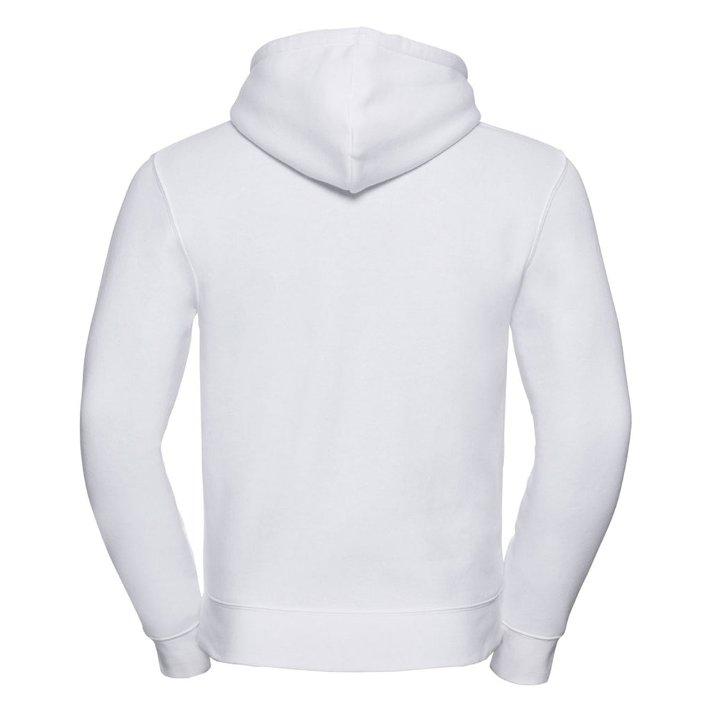 Russell Men's White Authentic Hooded Sweatshirt