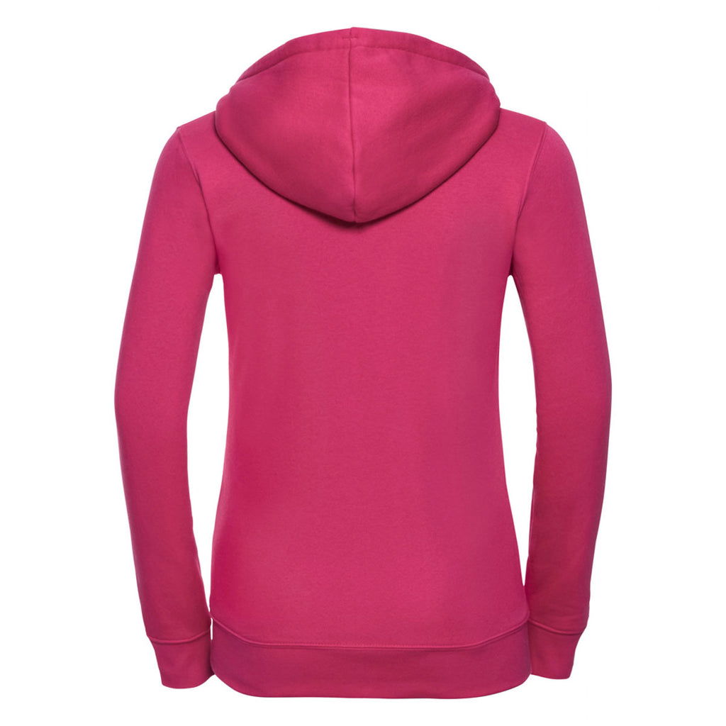 Russell Women's Fuchsia Authentic Zip Hooded Sweatshirt