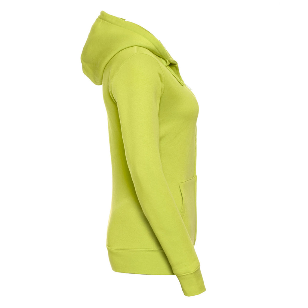 Russell Women's Lime Authentic Zip Hooded Sweatshirt