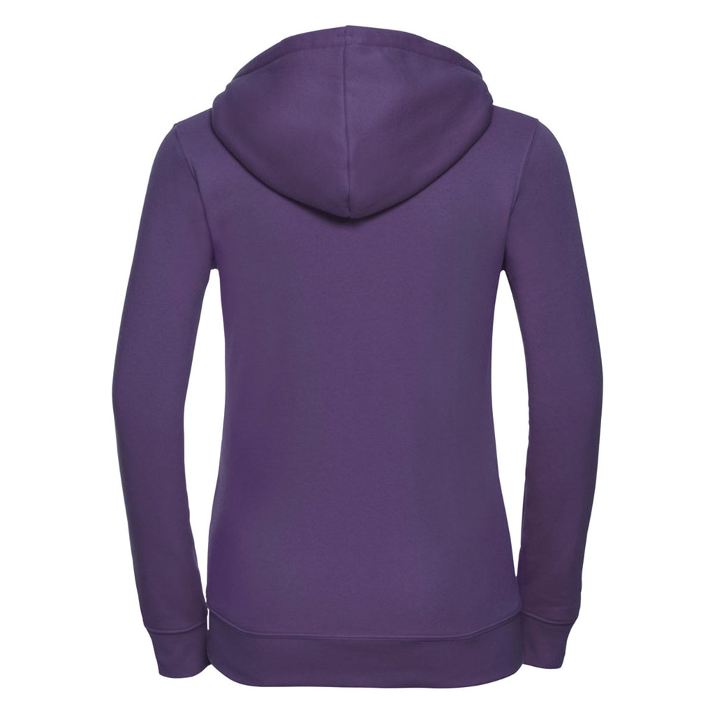 Russell Women's Purple Authentic Zip Hooded Sweatshirt