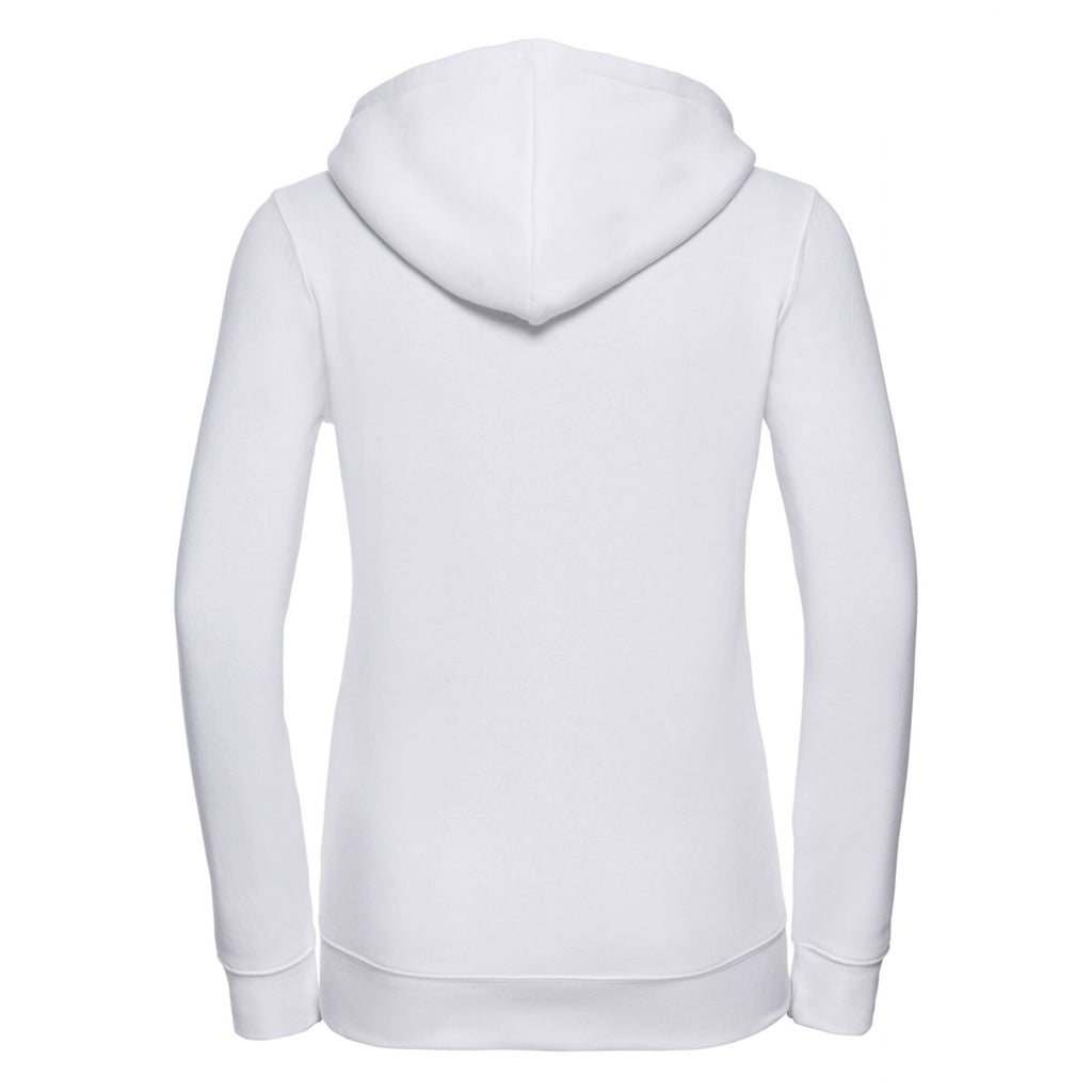 Russell Women's White Authentic Zip Hooded Sweatshirt