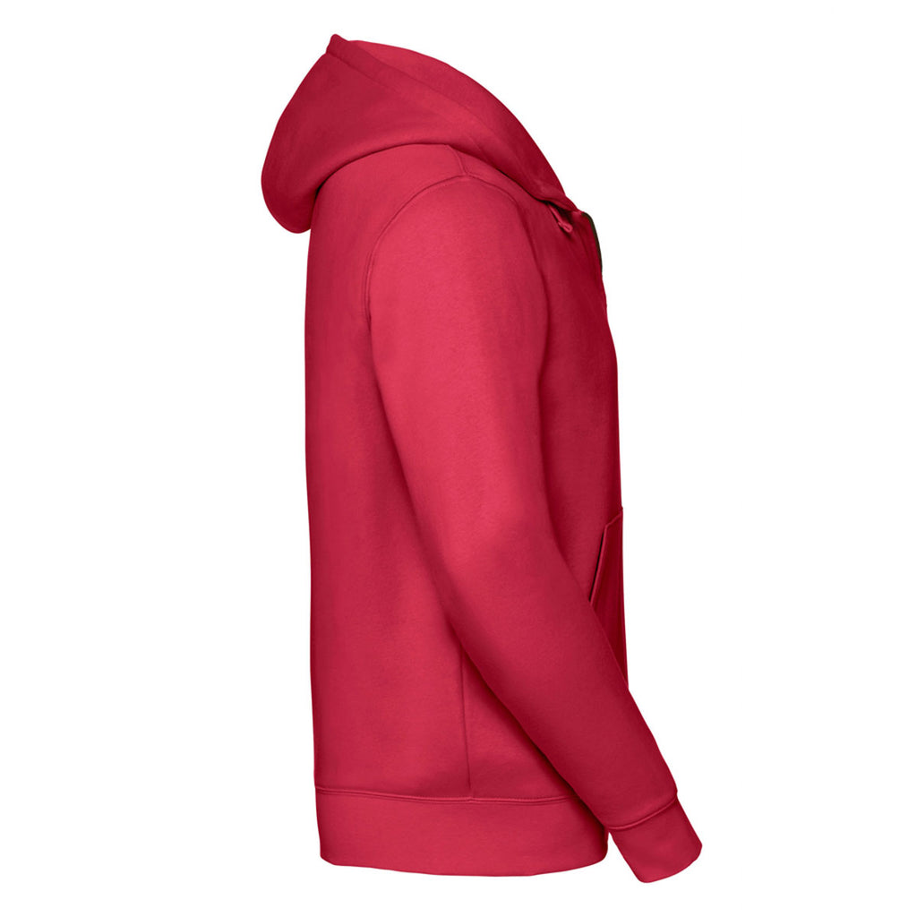 Russell Men's Classic Red Authentic Zip Hooded Sweatshirt