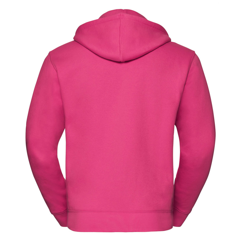 Russell Men's Fuchsia Authentic Zip Hooded Sweatshirt