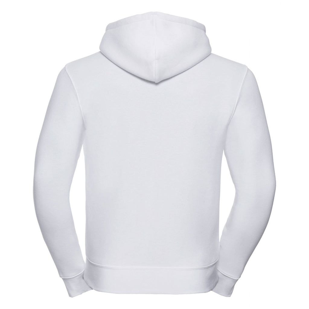 Russell Men's White Authentic Zip Hooded Sweatshirt