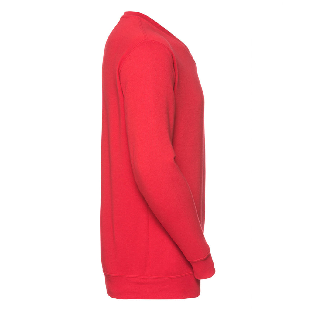 Russell Men's Bright Red V Neck Sweatshirt