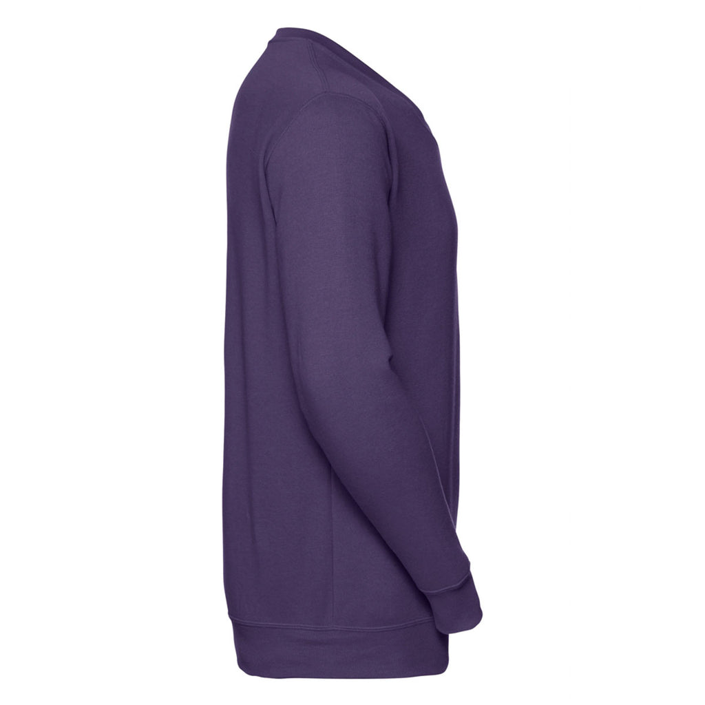 Russell Men's Purple V Neck Sweatshirt