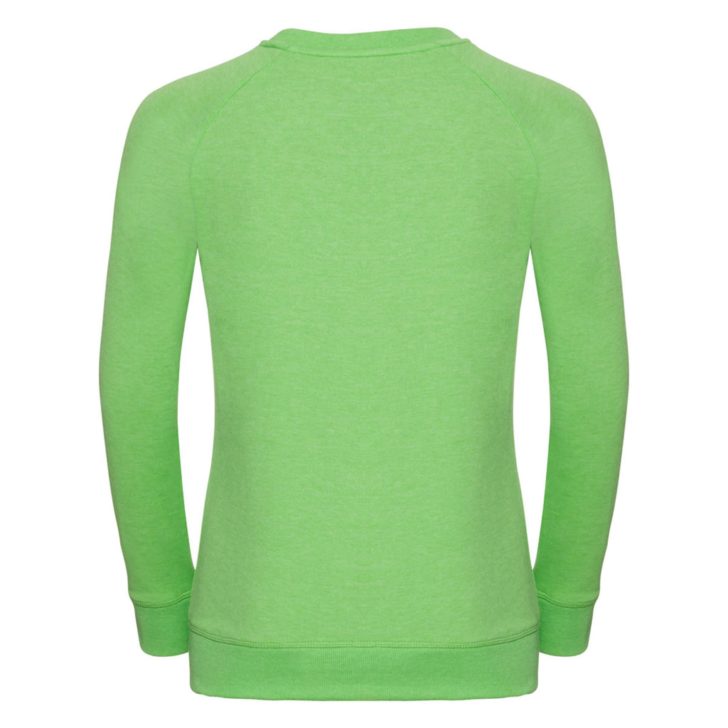 Russell Women's Green Marl HD Raglan Sweatshirt