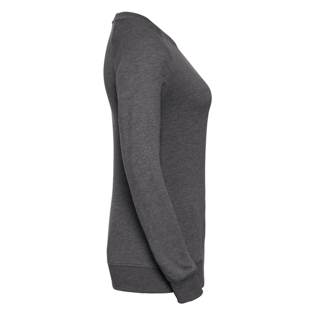Russell Women's Grey Marl HD Raglan Sweatshirt