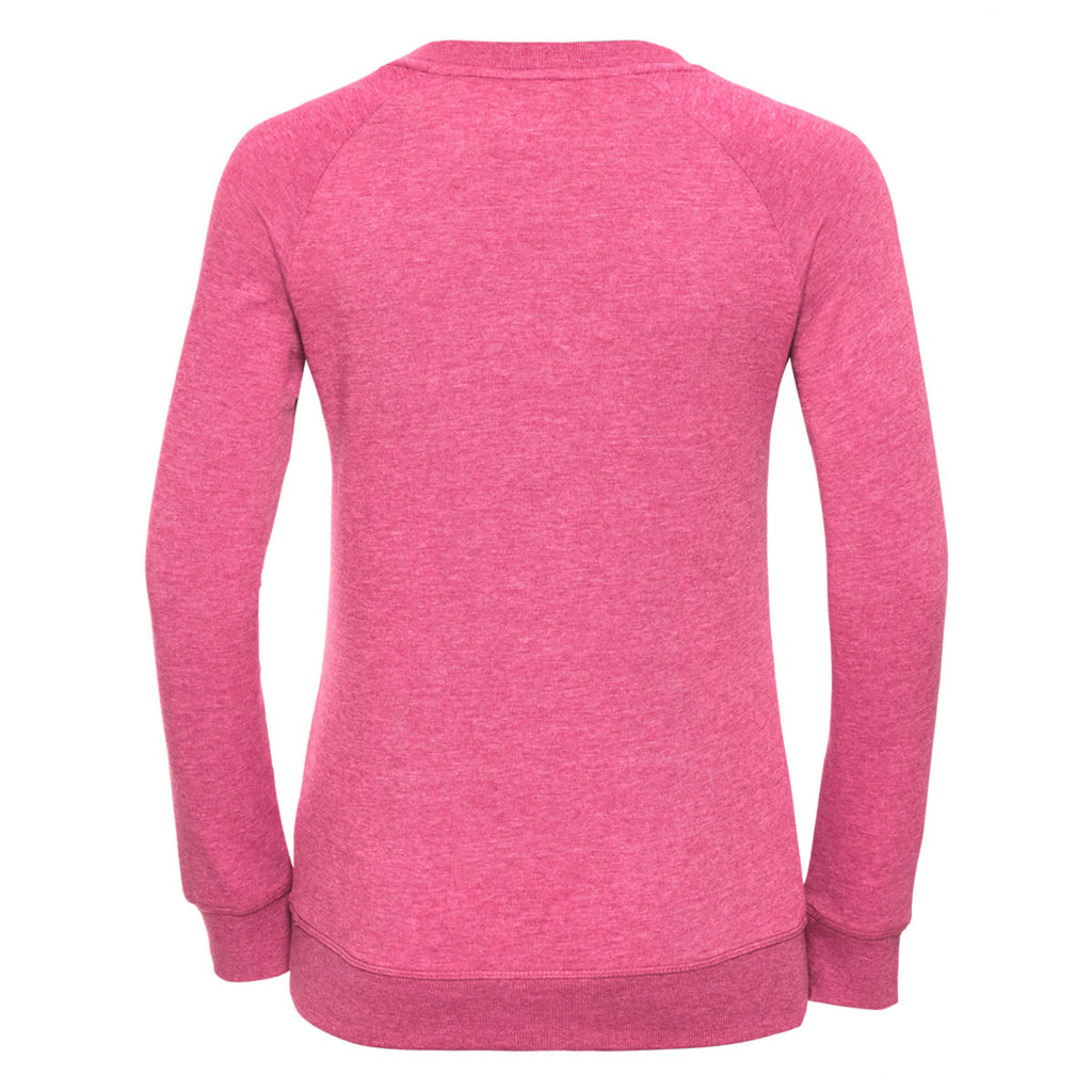 Russell Women's Pink Marl HD Raglan Sweatshirt