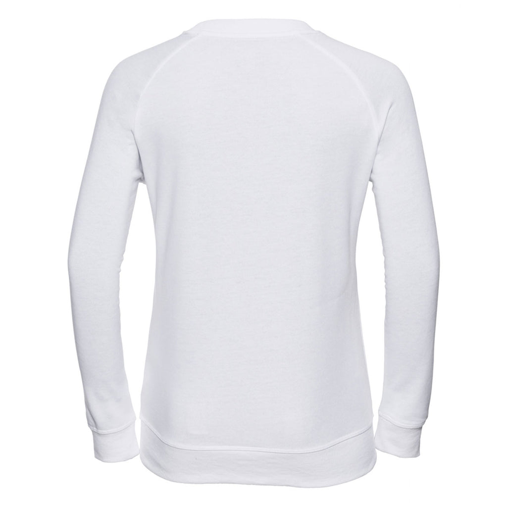 Russell Women's White HD Raglan Sweatshirt