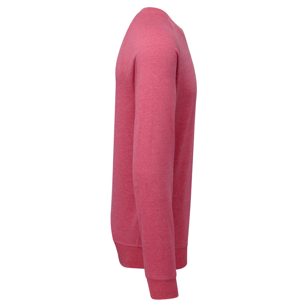 Russell Men's Pink Marl HD Raglan Sweatshirt