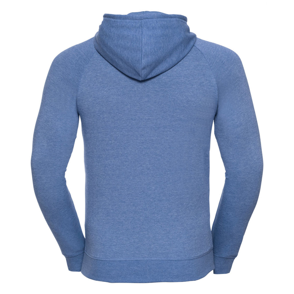 Russell Men's Blue Marl HD Hooded Sweatshirt
