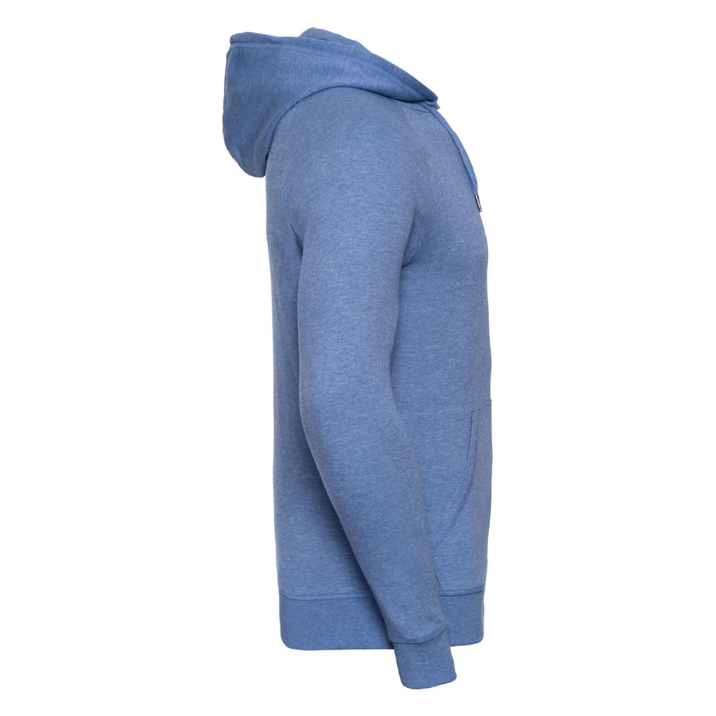 Russell Men's Blue Marl HD Hooded Sweatshirt