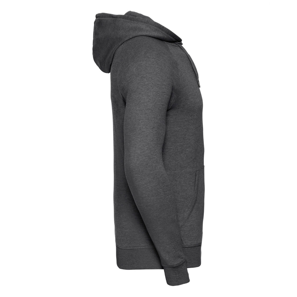 Russell Men's Grey Marl HD Hooded Sweatshirt