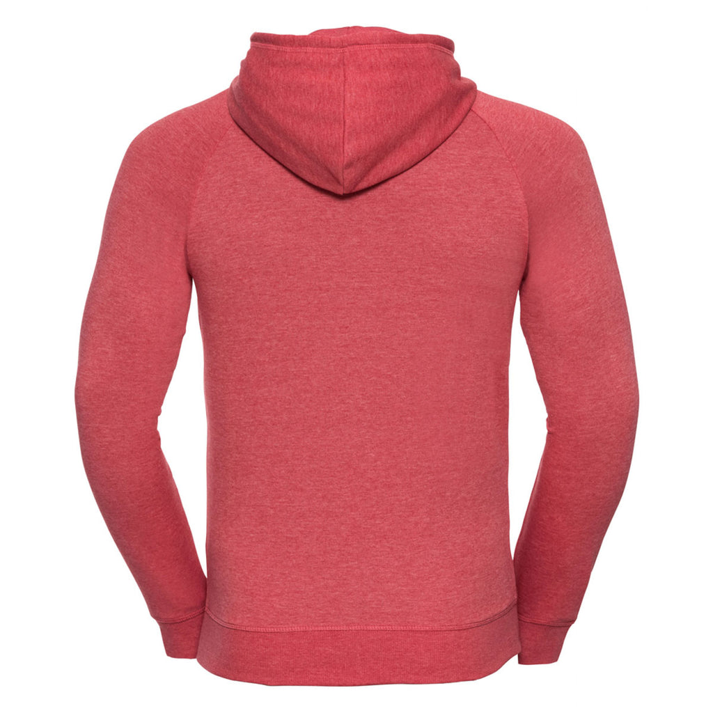 Russell Men's Red Marl HD Hooded Sweatshirt