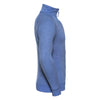 Russell Men's Blue Marl HD Zip Neck Sweatshirt