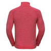 Russell Men's Red Marl HD Zip Neck Sweatshirt