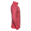 Russell Men's Red Marl HD Zip Neck Sweatshirt