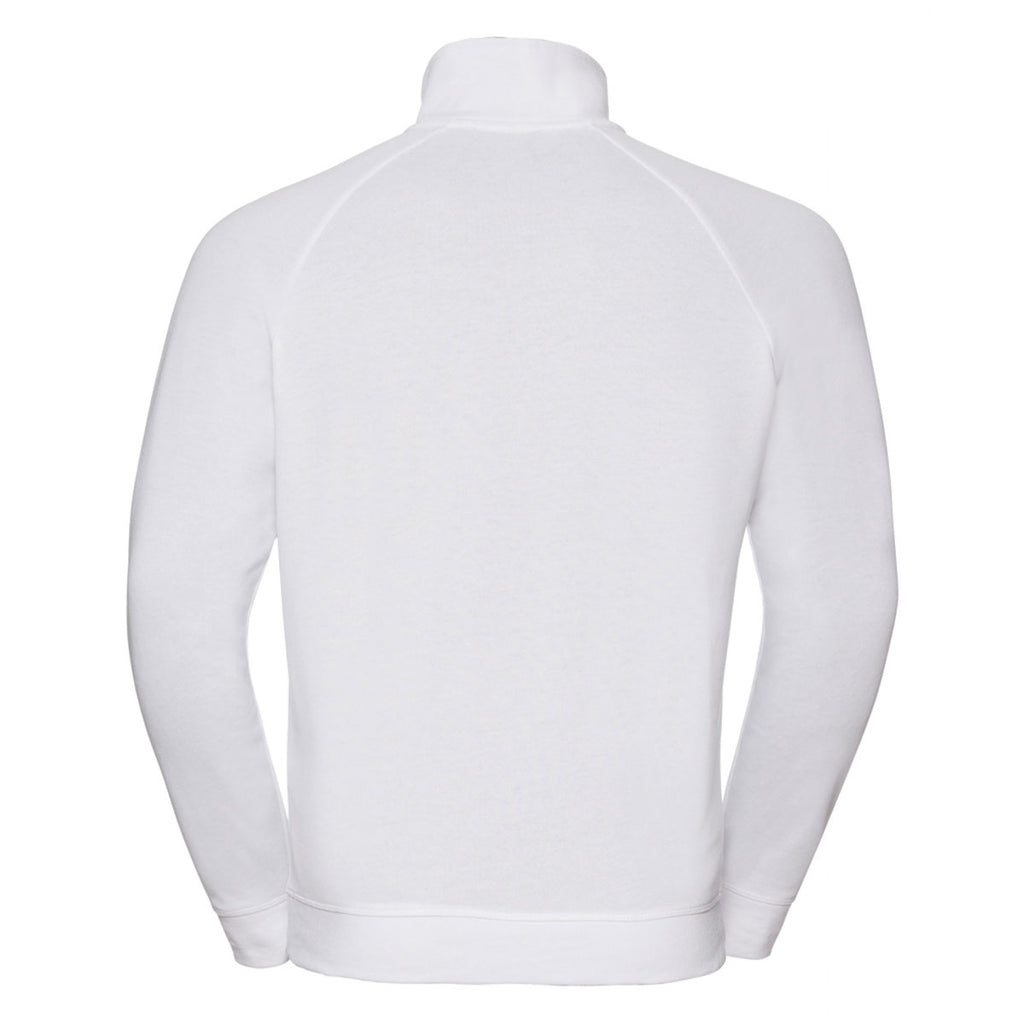 Russell Men's White HD Zip Neck Sweatshirt