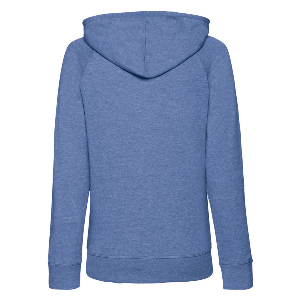 Russell Women's Blue Marl HD Zip Hooded Sweatshirt