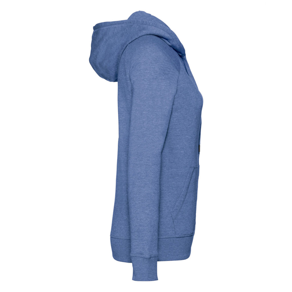 Russell Women's Blue Marl HD Zip Hooded Sweatshirt