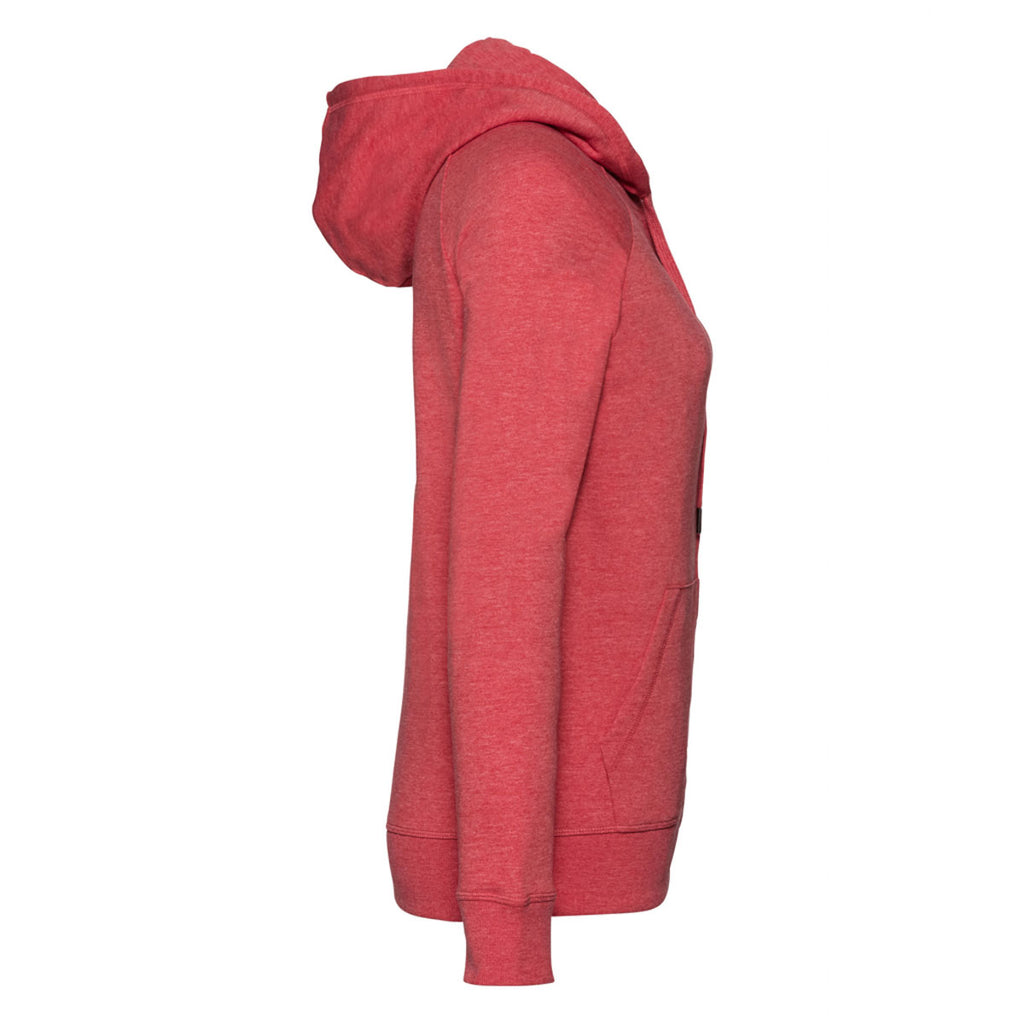 Russell Women's Red Marl HD Zip Hooded Sweatshirt