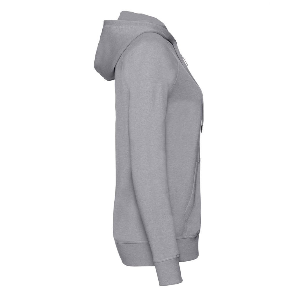 Russell Women's Silver Marl HD Zip Hooded Sweatshirt